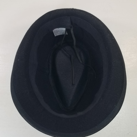 COPY - Mens Fedora Black & Gray Wool Blend Hat - Picture 6 of 9